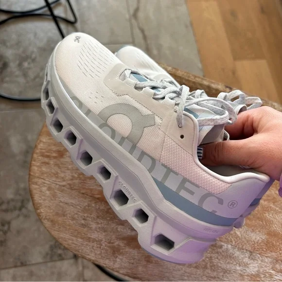 New On Cloudmonster Sneakers Frost Wash Blue Free People - Picture 6 of 8